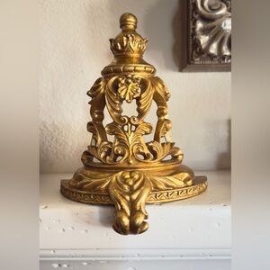 SOLD  Vintage Ornate Gold Hollywood Regency Wall Hook